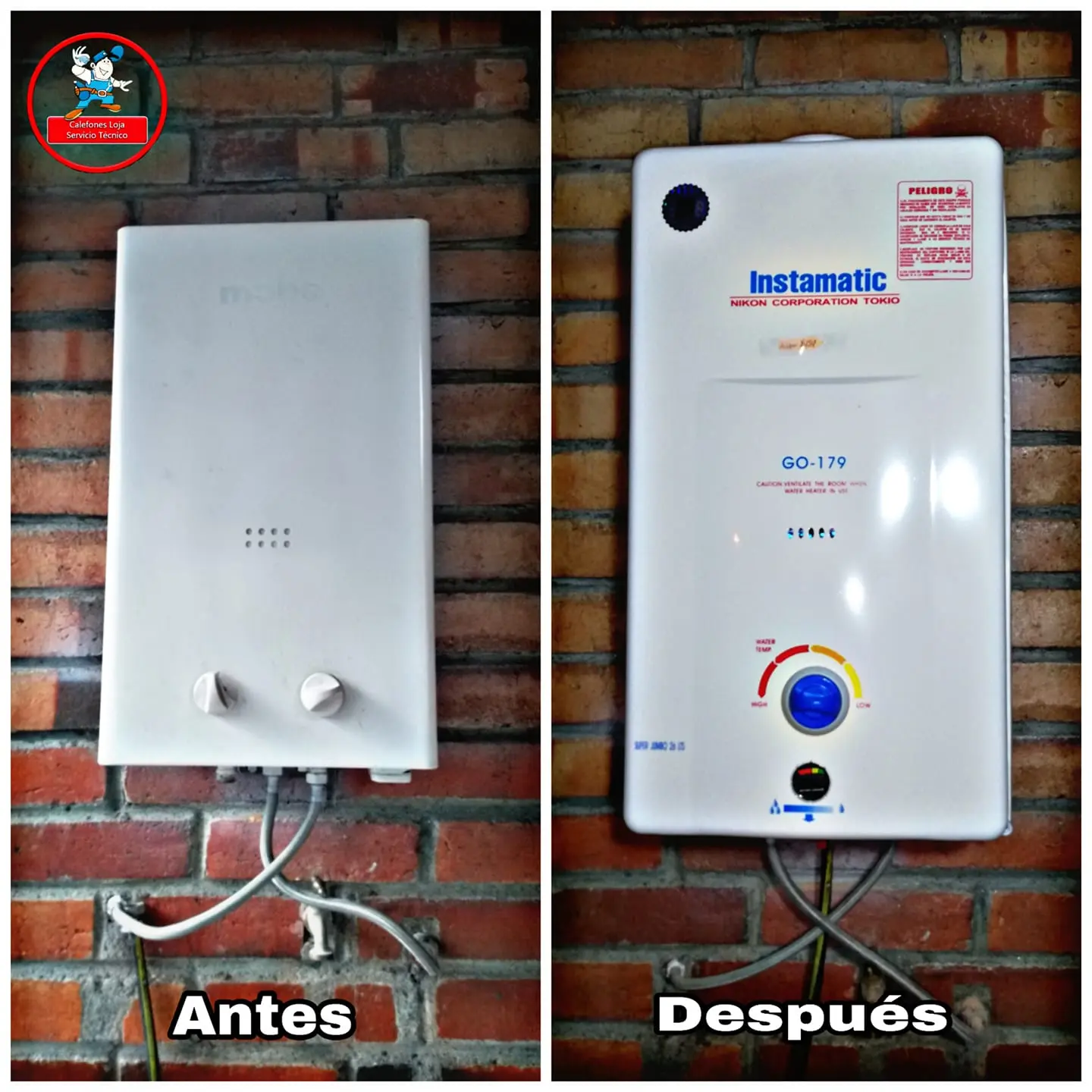 Personal técnico de Calefones Loja realizando una revisión de seguridad NTE INEN 2569